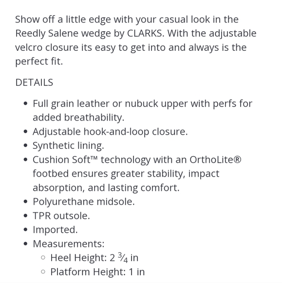 CLARKS | Reedly Salene perforated leather peep toe maryjane wedge heel sandals - Picture 11 of 11